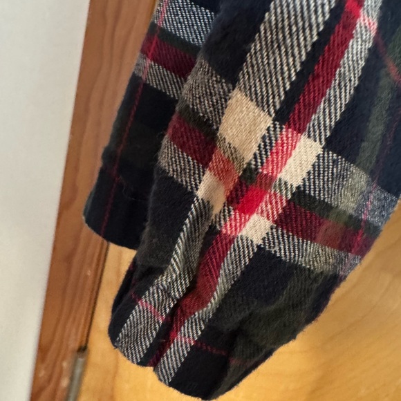 Hei Hei Anthropologie Plaid Flannel Tie Waist Lightweight Anorak Size S - Picture 12 of 12